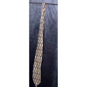 Siena Collezione Silk Tie Blue Gray Bronze Geometric Mens Necktie 59 x 4